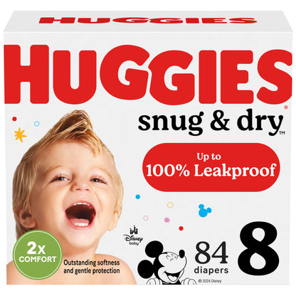 Huggies Size 2 Diapers, Snug & Dry Baby Diapers, Size 2 (12-18 lbs), 100 Count, Packaging May Vary