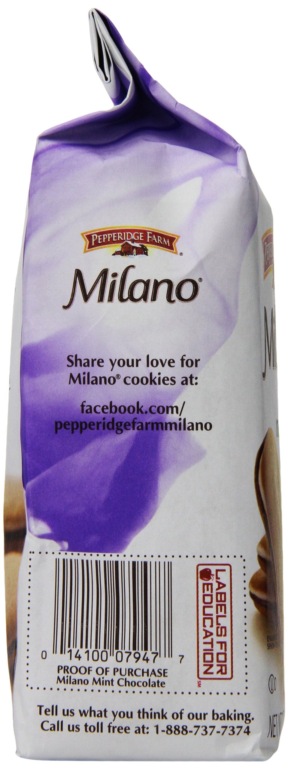 Pepperidge Farm Milano Milk Chocolate Cookies, 6 OZ Bag (15 Cookies)