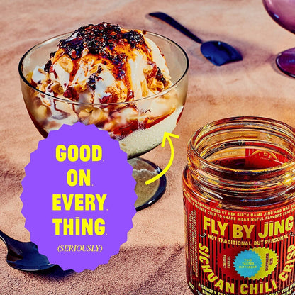 FLYBYJING Sichuan Chili Crisp - Premium Spicy Savory All-Natural Vegan Chili Oil - Crunchy Hot Sauce, Good on Everything, Sugar Free - 6oz (Pack of 1)