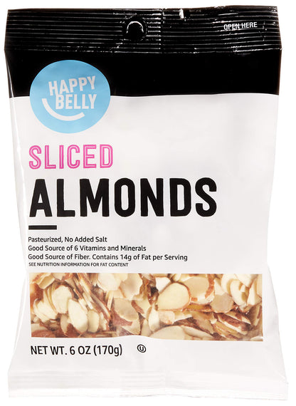 Amazon Brand - Happy Belly Sliced Almonds, 12 ounce (Pack of 1)