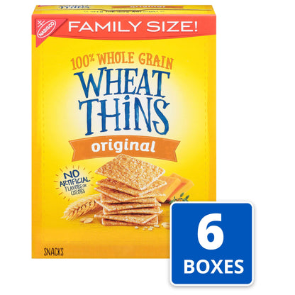 Wheat Thins Original Whole Grain Wheat Crackers, Party Size, 20 oz Box