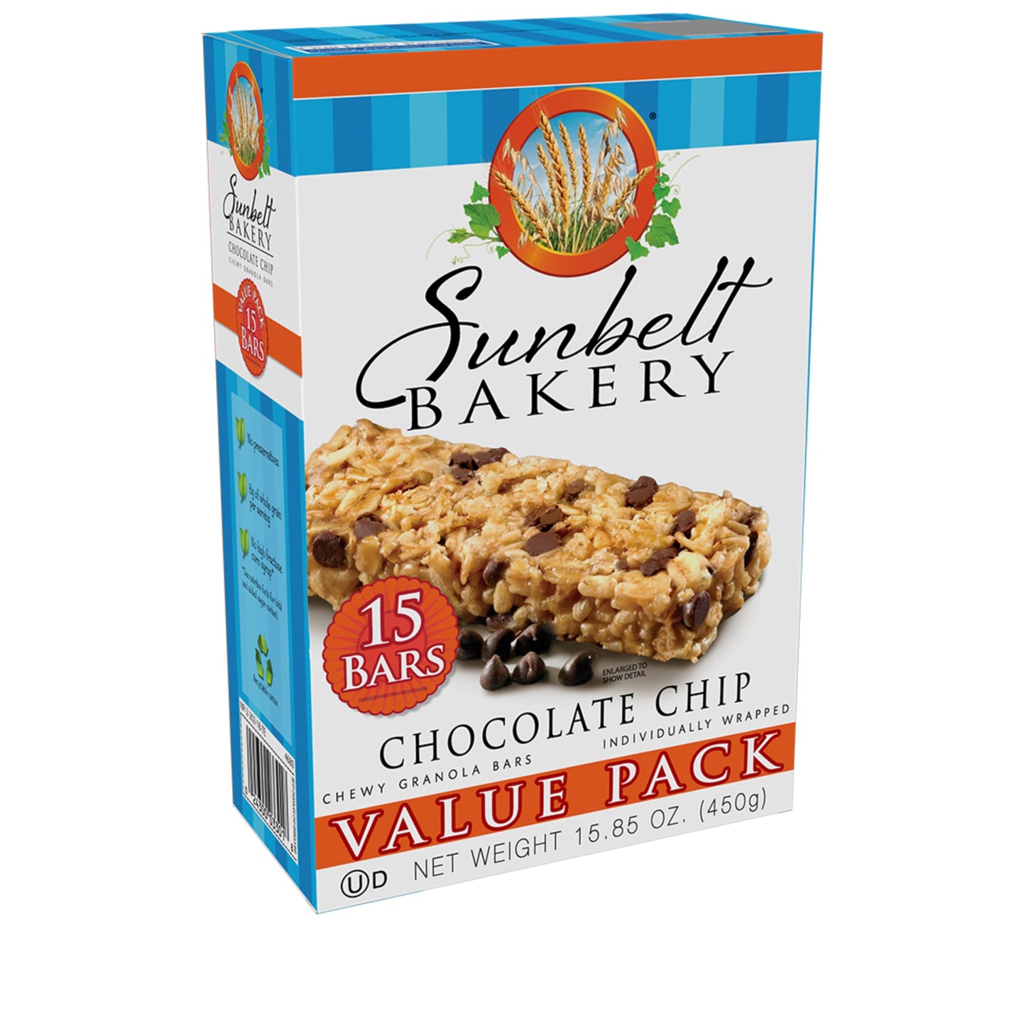 Sunbelt Bakery Oats & Honey Chewy Granola Bars, 15-1.0 OZ Bars (1 Box)