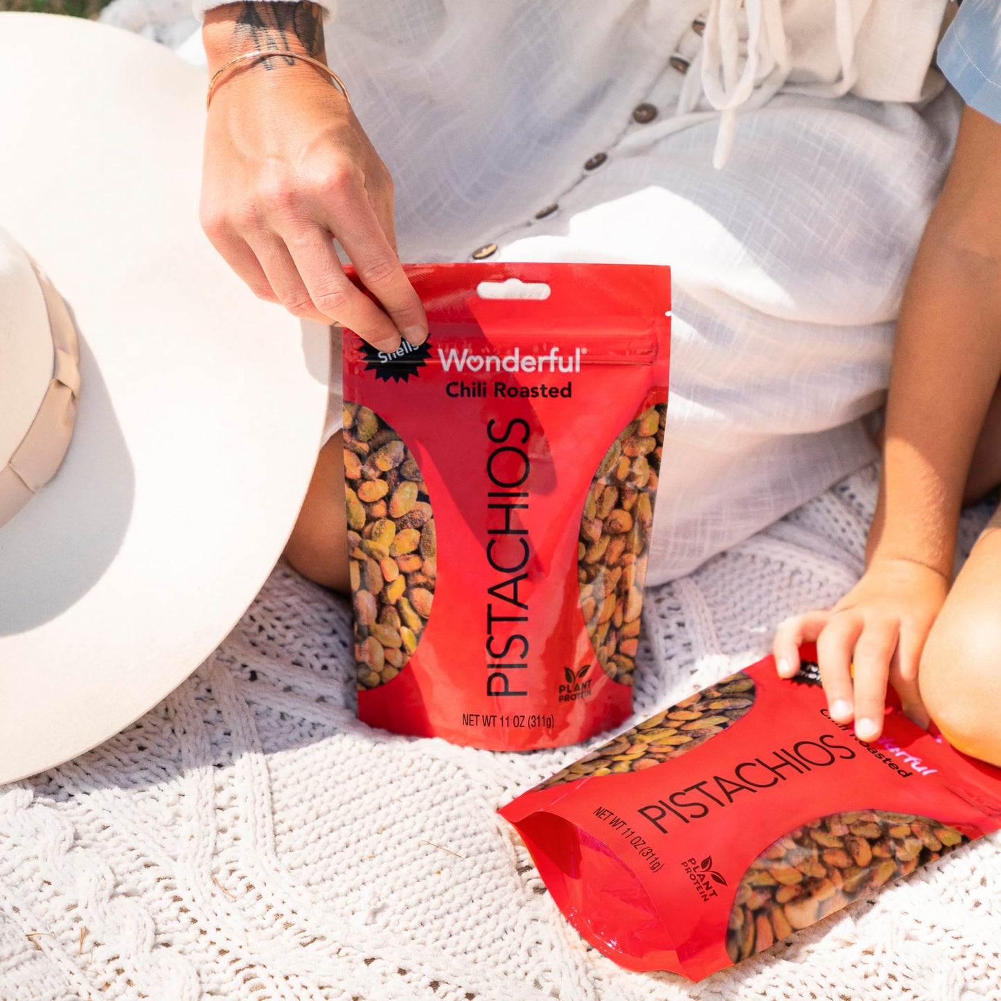 Wonderful Pistachios No Shells, Chili Roasted, 11 Ounce Bag, Protein Snack, Gluten Free, On-the-Go Snack