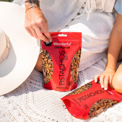 Wonderful Pistachios No Shells, Chili Roasted, 11 Ounce Bag, Protein Snack, Gluten Free, On-the-Go Snack