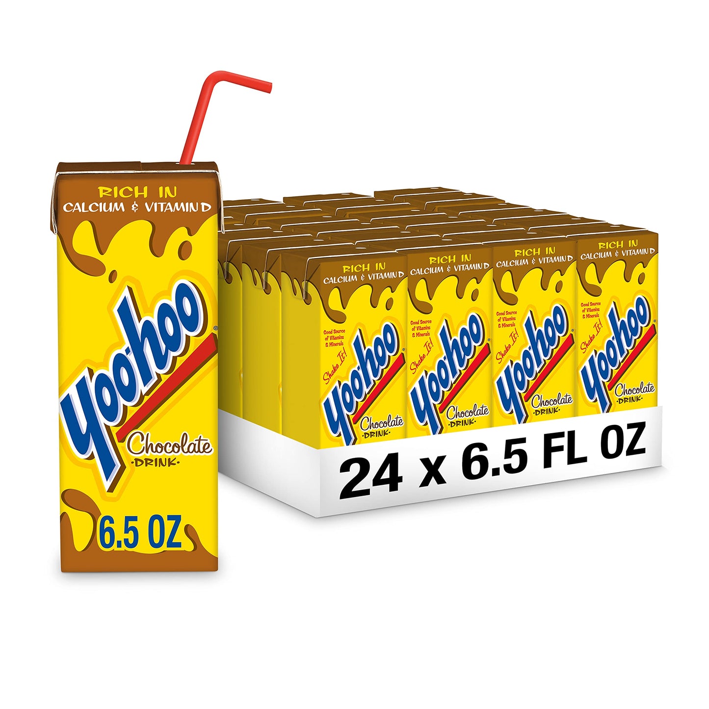 Yoo-hoo Chocolate Drink, 6.5 fl oz boxes, 10 count (Pack of 4)