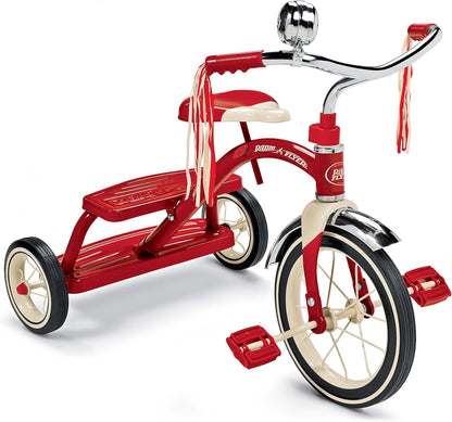 Radio Flyer Classic Dual Deck Toddler Tricycle, Red Trike, Tricycle for Toddlers Age 2.5-5 Years, Toddler Bike