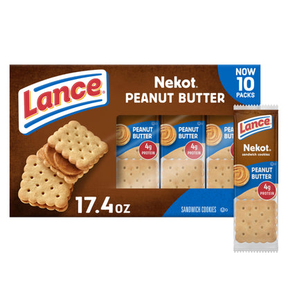 Lance Sandwich Crackers, Captain's Wafer Grilled Cheese, 10 Individual Packs, 6 Sandwiches Each