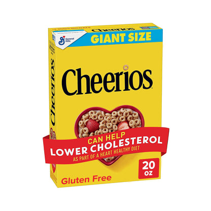 Cheerios Cereal, Limited Edition Happy Heart Shapes, Heart Healthy Cereal With Whole Grain Oats, Giant Size, 20 oz