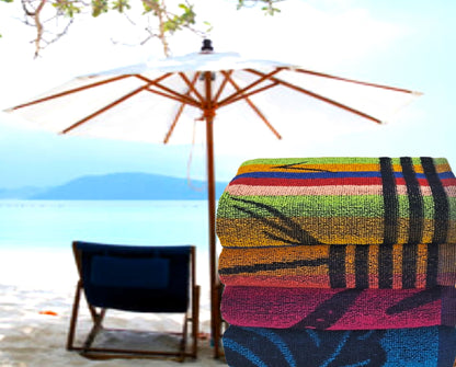 BolBom*S Cotton Beach Towels- Hammam Classic Pool Towel 30 x 60 Inches Oversized Soft Beach Towels for Adults - Luxury Beach Bath Towels - Summer Gifts Beach Accessories - Pack of 6