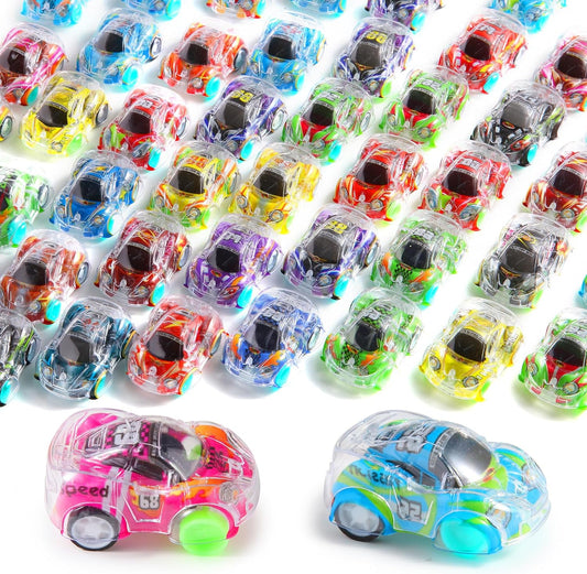 50 Pcs Mini Pull Back Cars Set, Pull Back Racing Vehicles for Kids Toddlers, Bulk Toys Party Favors Treasure Box, Classroom Prizes, Pinata Fillers,Goodie Bag Stuffers for Boys Girls