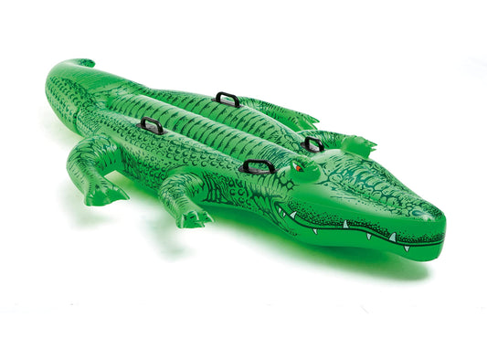 INTEX Giant Gator Inflatable Pool Float: Animal Pool Toy For Kids – 2 Heavy-Duty Handles – 176lb Weight Capacity – 80" x 45" – For Ages 3+