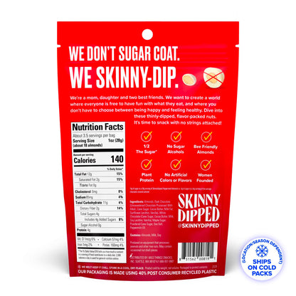 SkinnyDipped Snack Attack Minis Almond Variety Pack, Healthy Snack, Plant Protein, Gluten Free, 0.46 oz Mini Bags, Pack of 25