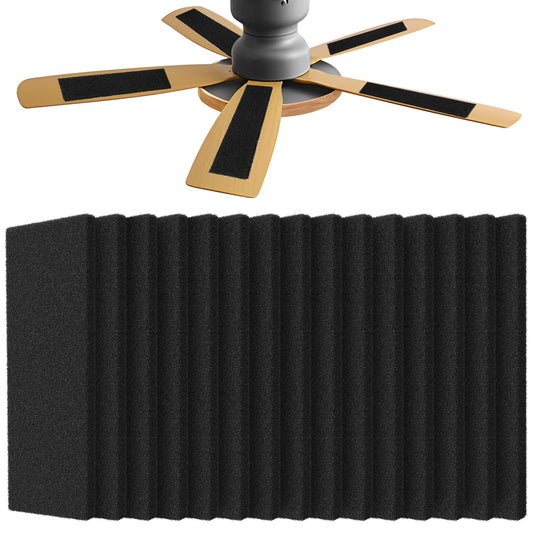 15 Pcs Ceiling Fan Filter - Activated Coconut Shell Carbon Air Filters, Filters for Fan Blades, Easy Install, Keep Air Fresh for Home Bedroom Kitchen Office