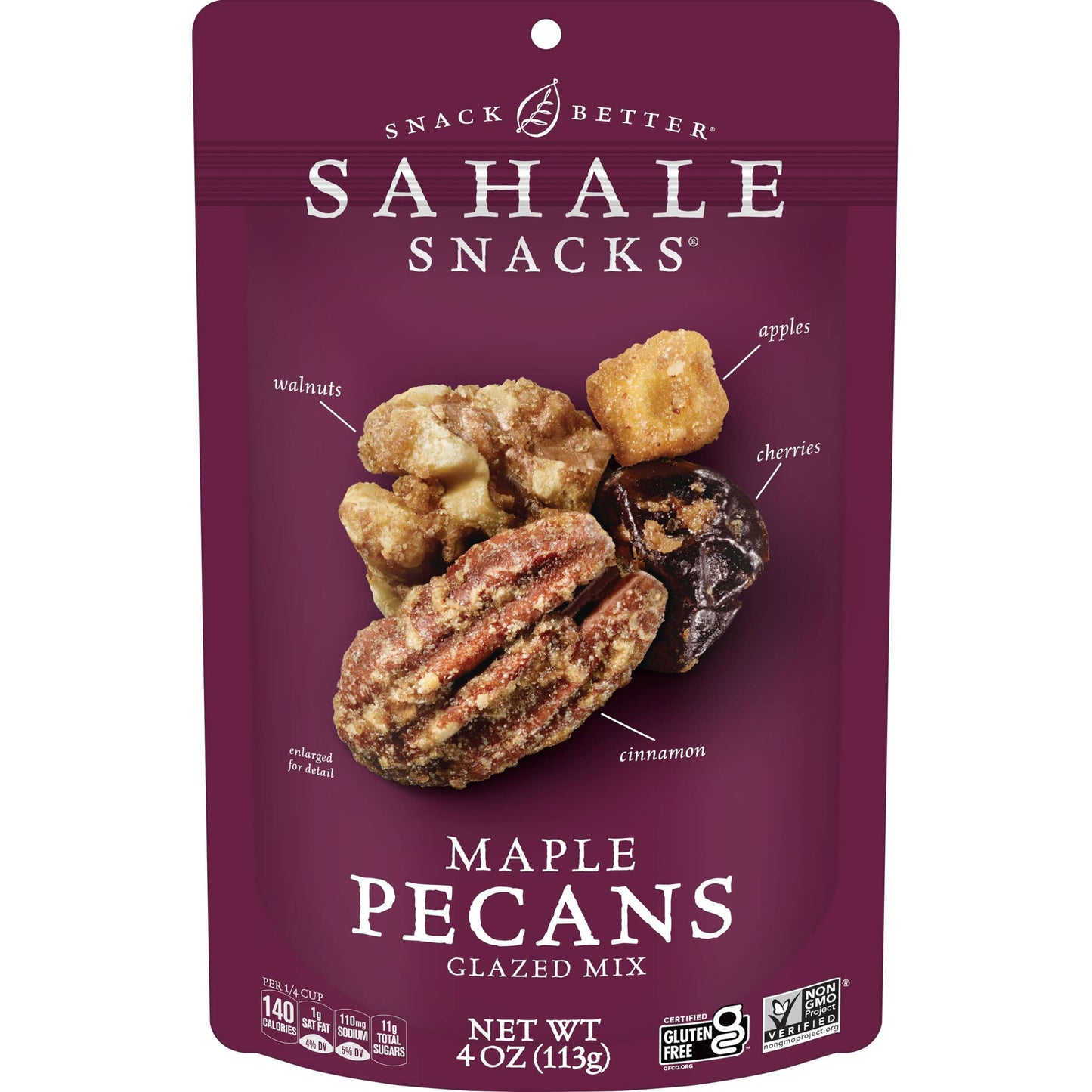 Sahale Snacks Glazed Mix Nut Blend Variety Pack, 1.5 Oz Grab & Go Bags (12 Total Packs) - Four Different Dry-Roasted Deluxe Mixed Nuts Blends Included - Non-GMO Kosher & Certified Gluten-Free Snacks