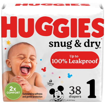 Huggies Size 2 Diapers, Snug & Dry Baby Diapers, Size 2 (12-18 lbs), 100 Count, Packaging May Vary