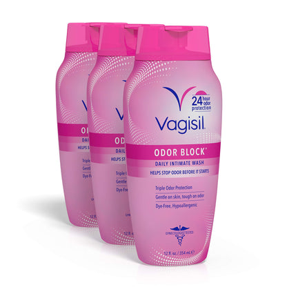 Vagisil Feminine Wash for Intimate Area Hygiene, Odor Block, Gynecologist Tested, Hypoallergenic, 12 oz, (Pack of 1)