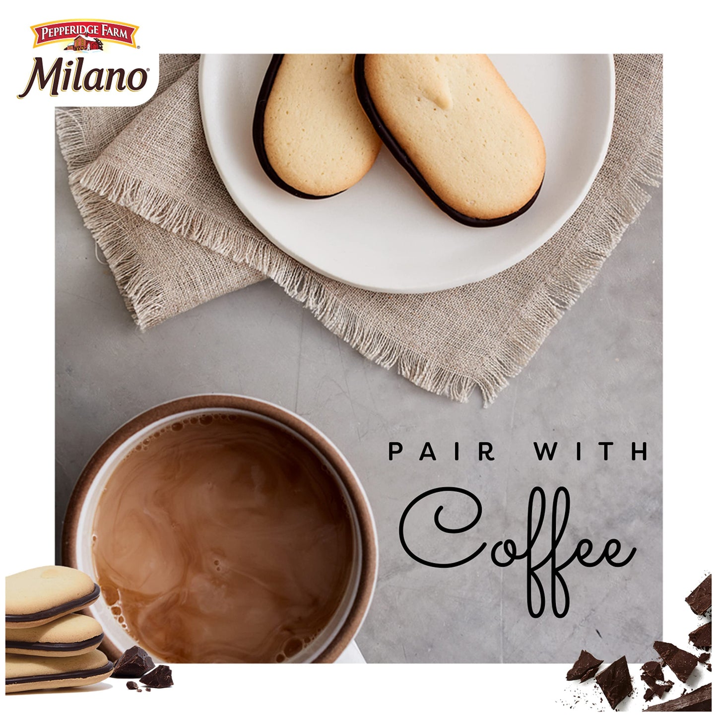 Pepperidge Farm Milano Milk Chocolate Cookies, 6 OZ Bag (15 Cookies)