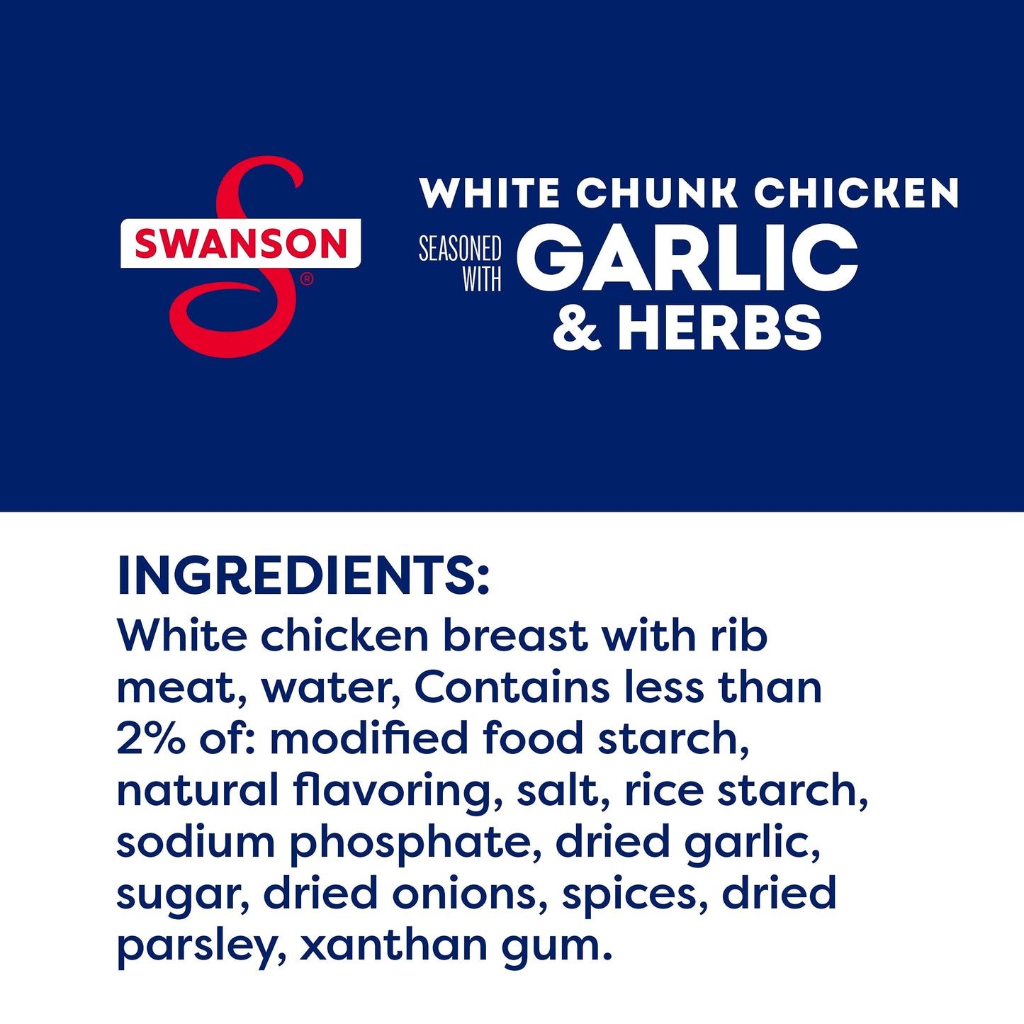 Swanson White Premium Chunk Canned Chicken Breast in Water, Fully Cooked Chicken, 4.5 OZ Can (Pack of 4)