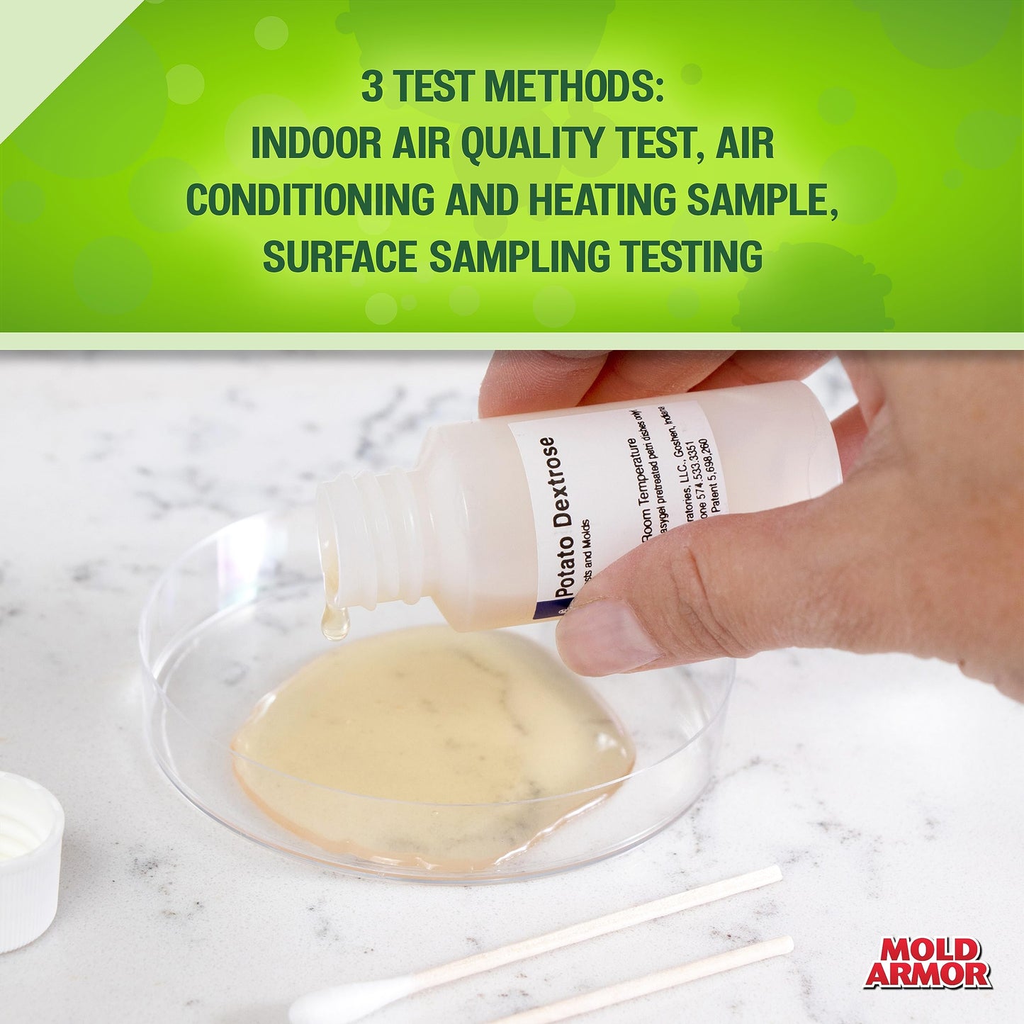 Mold Armor Do It Yourself Mold Test Kit, Test Surface Mold, Air Quality, and HVAC, Safe and Easy to Use, DIY at Home Mold Kit, Effective Both Indoors and Outdoors