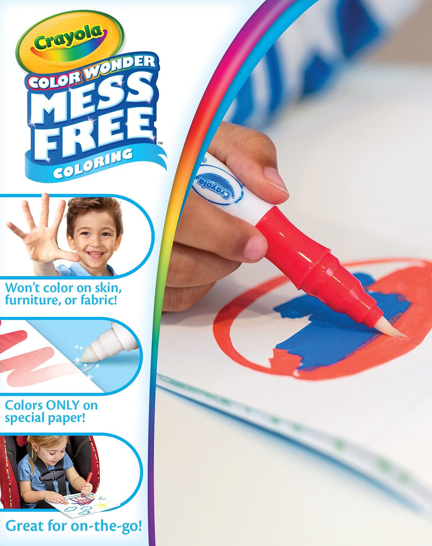 Crayola Color Wonder Mess Free Fingerprint Ink Painting Activity Set, Finger Painting Alternative, Toddler Coloring, Gift, 3+