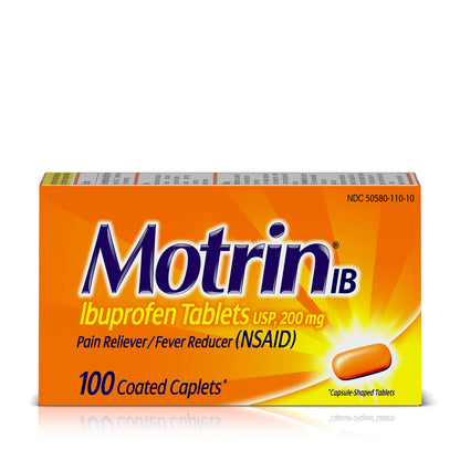 Motrin IB, Ibuprofen 200mg Tablets, Pain Reliever & Fever Reducer for Muscular Aches, Headache, Backache, Menstrual Cramps & Minor Arthritis Pain, NSAID, 225 Ct