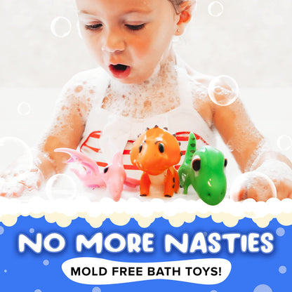 SplashEZ Mold Free Bath Toys for Babies and Toddlers, Car No Hole Bath Toys, Bath Toys no Mold for Tub, Beach, Pool, BPA-Free, Safe, Fun Infant Baby Bath Toys No Holes 0 1-3 6 12 18 Month