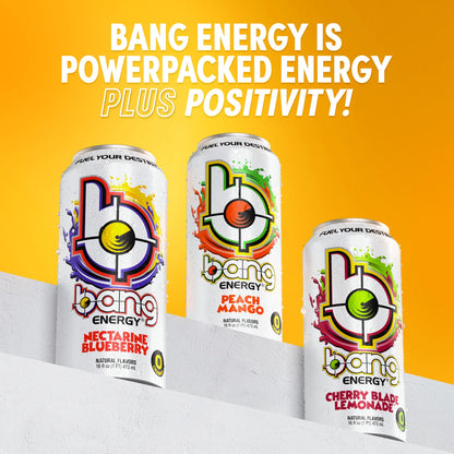 Bang Energy Bangster Berry, Sugar-Free Energy Drink, 16-Ounce (Pack of 12)