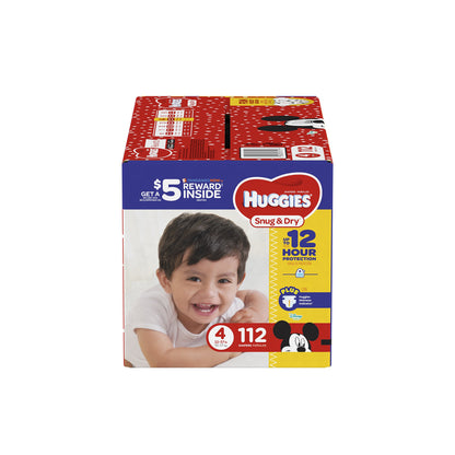 Huggies Size 2 Diapers, Snug & Dry Baby Diapers, Size 2 (12-18 lbs), 100 Count, Packaging May Vary