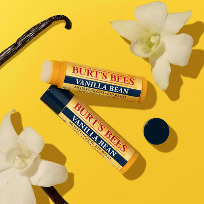 Burt's Bees Lip Balm - Vanilla Bean, Lip Moisturizer With Responsibly Sourced Beeswax, Tint-Free, Natural Origin Conditioning Lip Treatment, 2 Tubes, 0.15 oz.