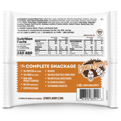 Lenny & Larry's The Complete Cookie, White Chocolate Flavored Macadamia, Soft Baked, 16g Plant Protein, Vegan, Non-GMO, 4 Ounce Cookie (Pack of 12)