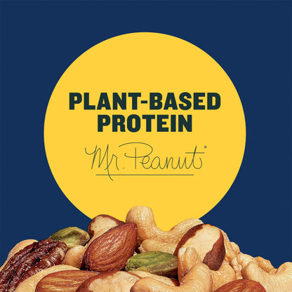 PLANTERS Pistachio Lovers Nut Mix, Mixed Nuts Snack with Pistachios no shell, Almonds & Cashews, Party Snacks, Plant-Based Protein, After School Snack, Bulk Nuts, Kosher 1lb 2.5oz Canister