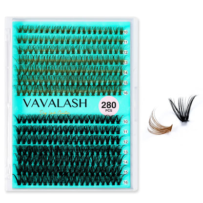 VAVALASH DIY Lash Extension Kit 280 Clusters Individual Lashes Kit 30D 40D 0.07D-10-16mm Lash Clusters, Lash Bond and Seal, Lash Tweezer for DIY Eyelash Extension at Home（Kit-30D+40D-0.07D-10-16MIX）