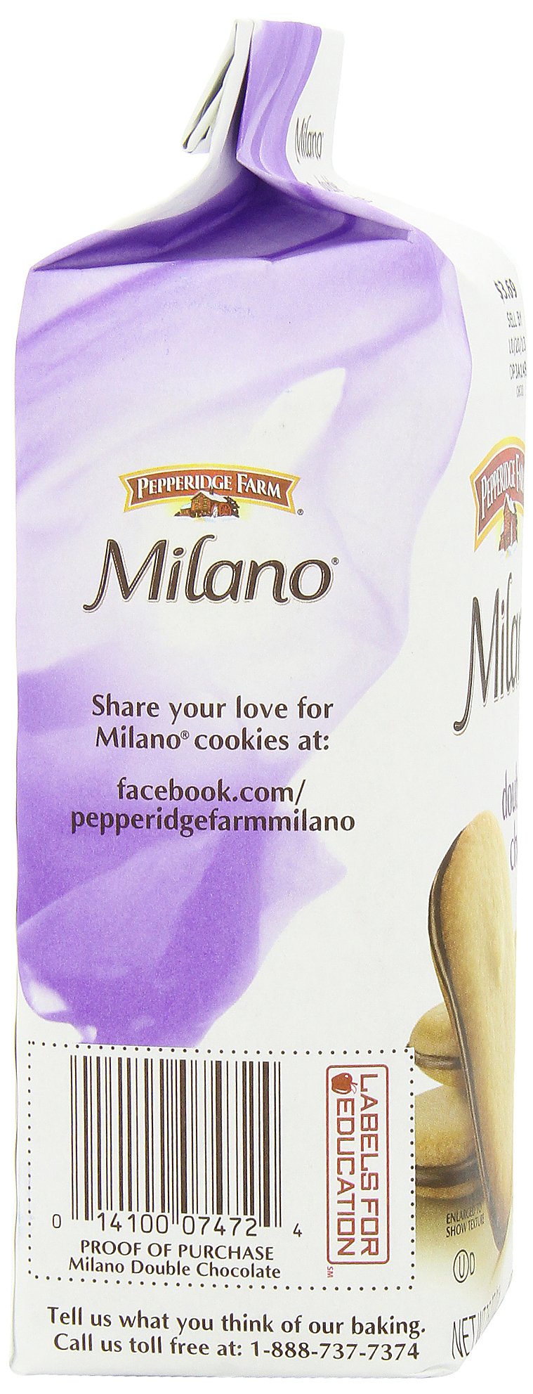 Pepperidge Farm Milano Milk Chocolate Cookies, 6 OZ Bag (15 Cookies)