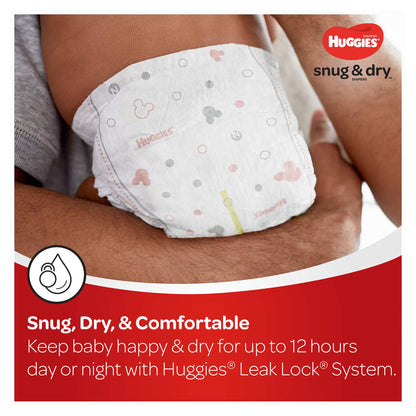 Huggies Size 2 Diapers, Snug & Dry Baby Diapers, Size 2 (12-18 lbs), 100 Count, Packaging May Vary