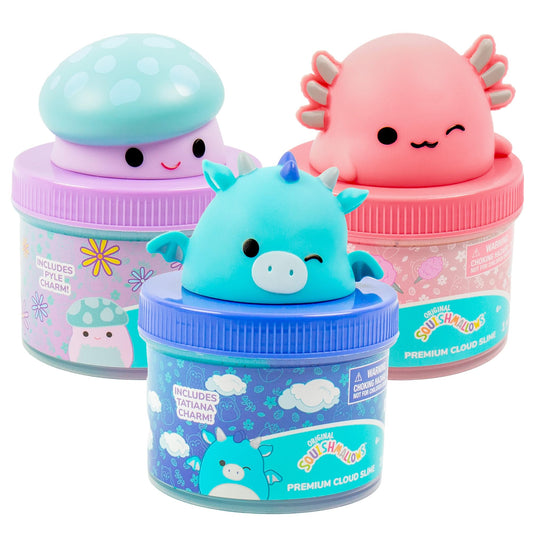 Original Squishmallows Premium Scented Slime, 3-Pack, 8 oz. Smooth Slime, Scented Slimes, Fun Slime Add Ins, Pre-Made Slime for Kids, Great 6 Year Old Toys, Super Soft Sludge Toy