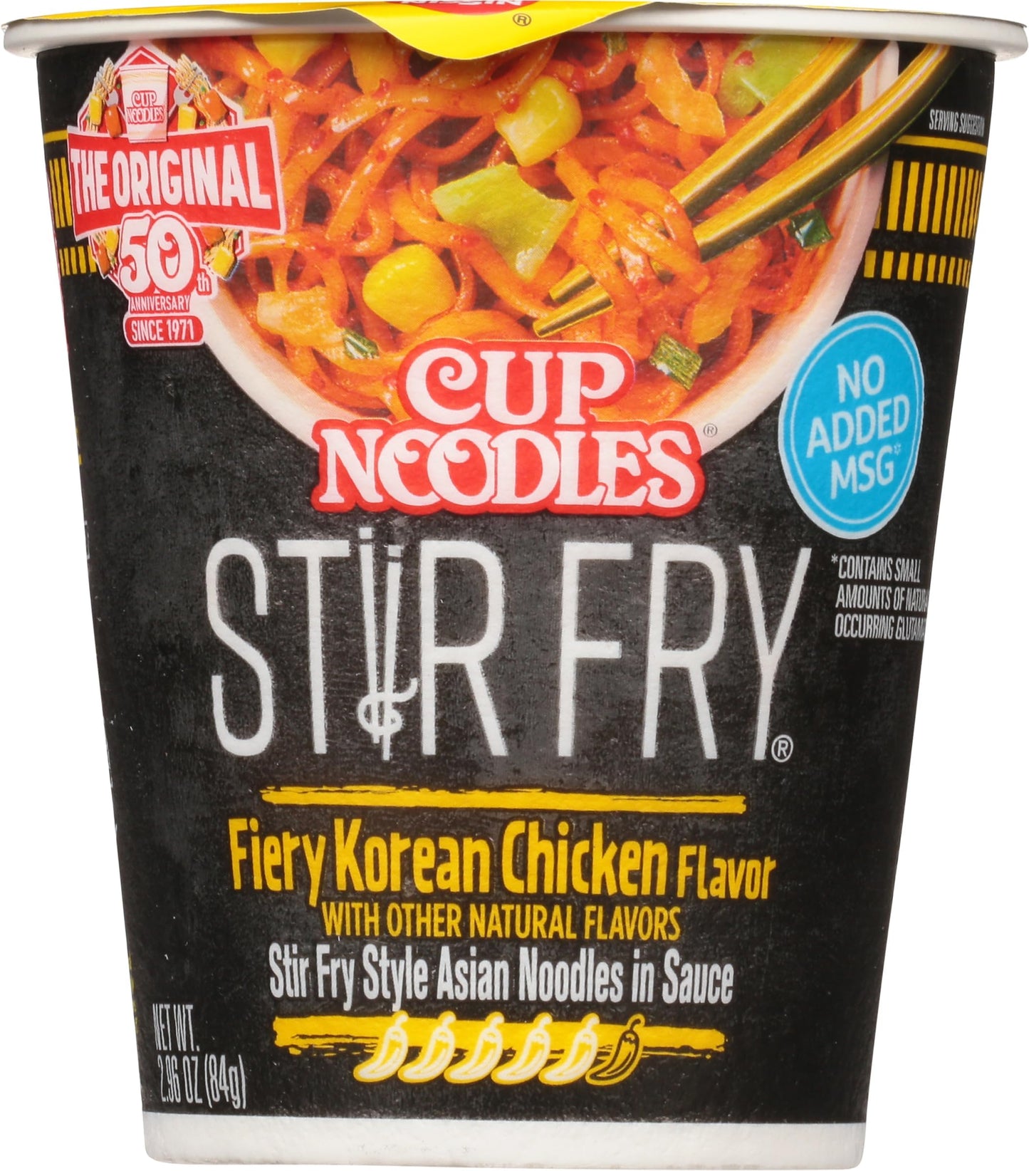 Nissin Cup Noodles Stir Fry Rice with Noodles, General Tso's Chicken, 2.68 Ounce (Pack of 6)