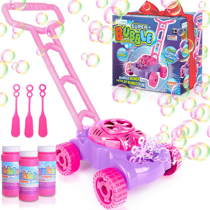 ArtCreativity Bubble Lawn Mower for Toddlers 1-3, Kids Bubble Blower Machine, Outdoor Push Gardening Summer Toys for Kids Age 1 2 3 4 5, Christmas Xmas Birthday Gifts Toys for Preschool Baby Girls