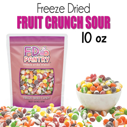 Fruit Crunch Original Candy Freeze Dried 16 oz 1 pound - Assortment Strawberry, Orange, Lemon, Grape, Lime Flavors Large 1lb Big Bag Pouch - Ideal Gift Snack 16oz