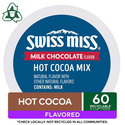 Swiss Miss Milk Chocolate Hot Cocoa, Keurig Single-Serve K-Cup Pods, 44 Count