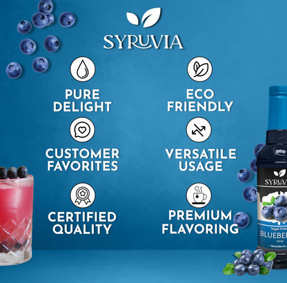 Syruvia Sugar-Free Lavender Syrup (25.4 fl oz) - Delicate Floral Bliss with Zero Added Sugar – Kosher, Gluten-Free, Perfect for Enhancing Beverages, Desserts, and Culinary Creations