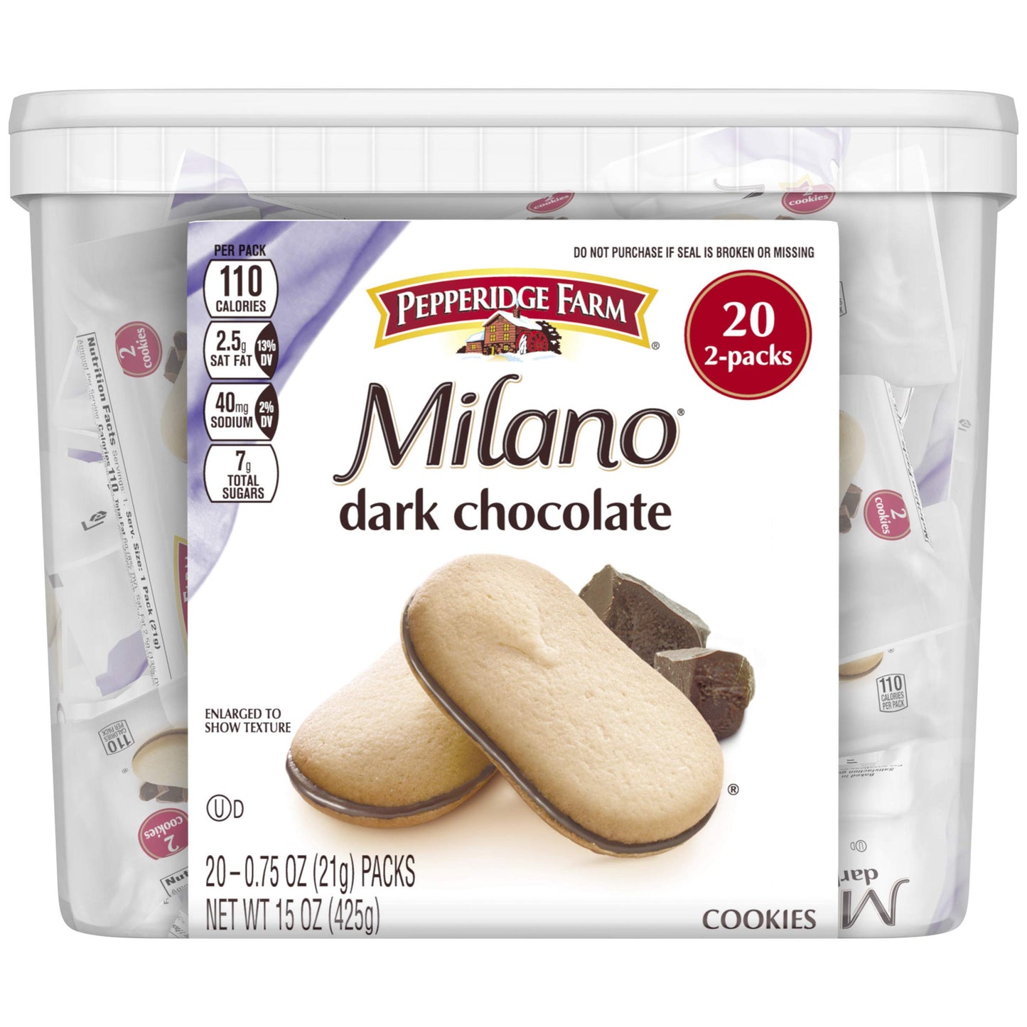 Pepperidge Farm Milano Milk Chocolate Cookies, 6 OZ Bag (15 Cookies)