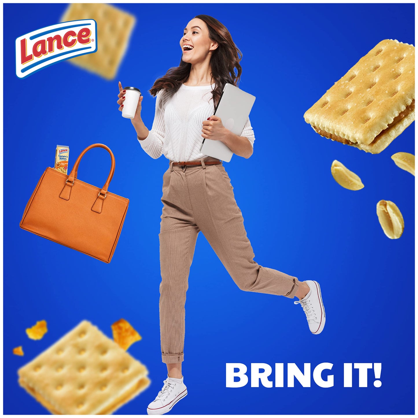 Lance Sandwich Crackers, Captain's Wafer Grilled Cheese, 10 Individual Packs, 6 Sandwiches Each