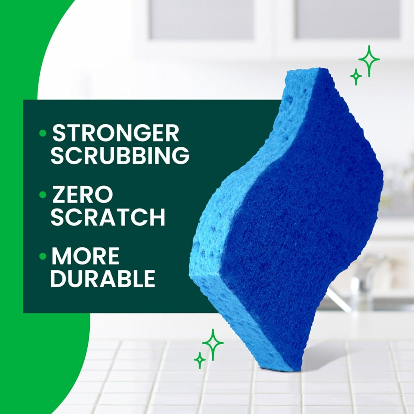 Scotch-Brite Zero Scratch Non-Scratch Scrub Sponges, For Washing Dishes and Cleaning Kitchen, 9 Scrub Sponges, Blue