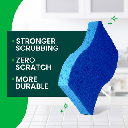 Scotch-Brite Zero Scratch Non-Scratch Scrub Sponges, For Washing Dishes and Cleaning Kitchen, 9 Scrub Sponges, Blue