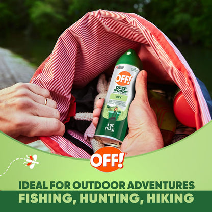 OFF! Deep Woods Insect Repellent Aerosol, Dry, Non-Greasy Formula, Bug Spray with Long Lasting Protection from Mosquitoes, 4 oz