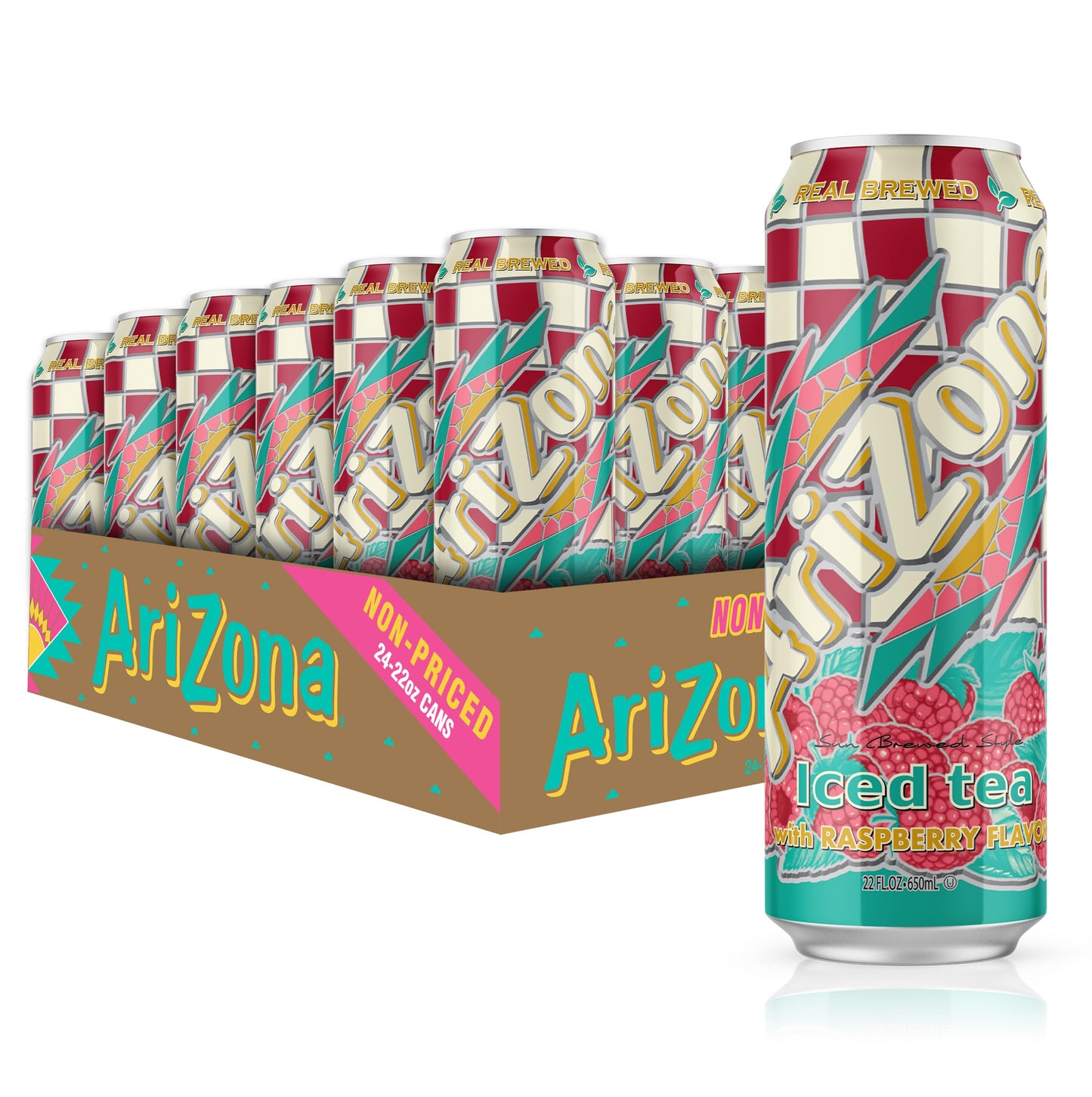 AriZona Green Tea with Ginseng and Honey - Big Can, 22 Fl Oz (Pack of 24)