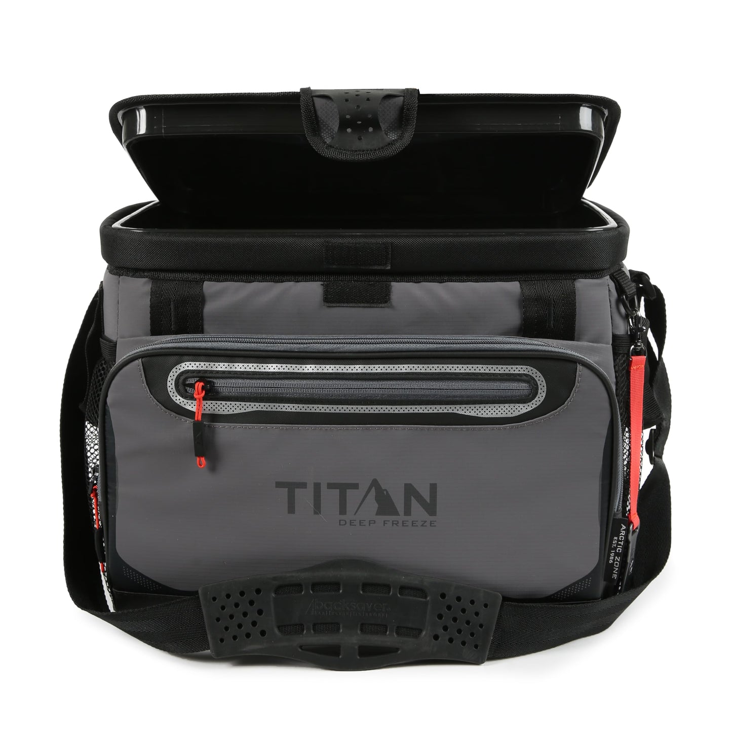 Titan Deep Freeze Cooler Zipperless Hardbody Cooler - Deep Freeze Insulation, HardBody Liner, and SmartShelf