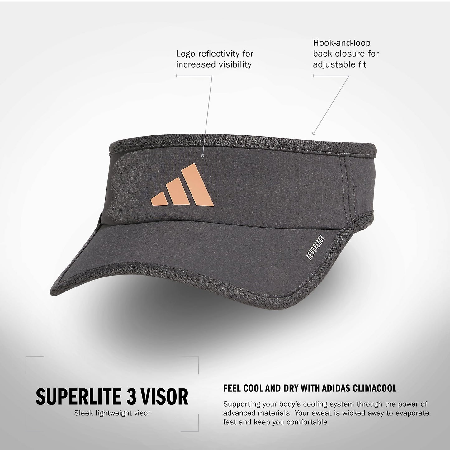 adidas Women's Superlite Sport Performance Visor for sun protection and outdoor activity