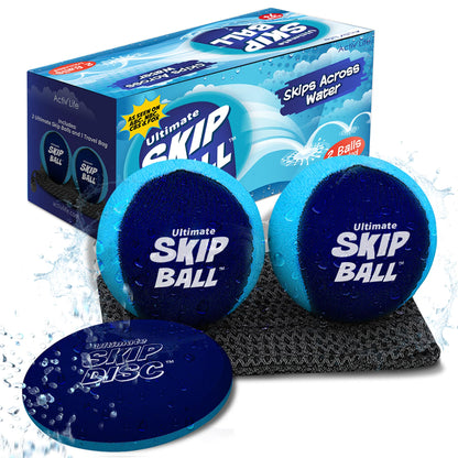 Activ Life The Ultimate Skip Ball – Water Bouncing Ball (2 Pack) Create Lasting Memories with Your Friends & Family at The Beach, Lake or Pool - Great for All Ages