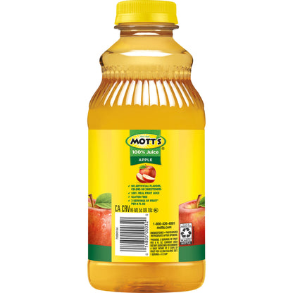 Mott's 100% Original Apple Juice, 8 Fl Oz Bottles, 24 Count (4 Packs Of 6), 2 Servings Of Fruit, 100% Fruit Juice, Gluten-free, Caffeine-free, Kosher, Contains No Artificial Colors Or Sweeteners